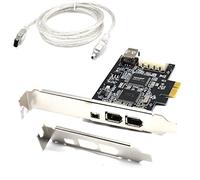 Padarsey Scheda PCIe Firewire per Windows 10, PCI Express IEEE 1394 a 4 porte (3 x 6 pin e 1 x 4 pin), adattatore Firewire 800 1394a per Windows 7/8/Mac OS con supporto discreto e