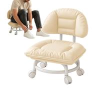 Padded Stool, Ergonomic Draft Chair, Seat with Rolling Casters, Comfortable