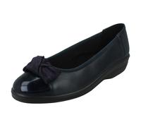 Padders Ladies Slip On Scarpe Decolletè Con Tacco Largo 2E Orient