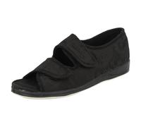 Padders Lydia Wide EE Ciabatte Aperte Punta Tessile Hook & Loop Nero Navy Viola