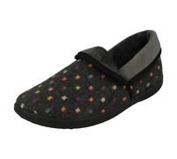 Padders Mellow Pantofole Donna Larghe EE 2E Denim Blu Tessuto Slip On