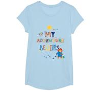 Paddington Bear & Pigeonton My Adventure Begins Kids Maglietta, Ragazze, Celeste, S