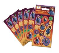 Paddington in Peru - Adesivi per sacchetti per feste (6 fogli), prodotto con licenza ufficiale, riutilizzabili su superfici non porose, età 3+, perfetti come sacchetti per feste o riempitivi per calze