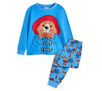 Paddington Set Pigiama per Bambini con Orso | Top a Maniche Lunghe con Grafica del Personaggio dell'orso per Bambini e Pantaloni Pigiama a Gamba Lunga in Blu e Rosso