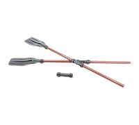 Paddle di Rimovibile Realizzato in Alluminio - 128/155cm Kayak Double Paddle | Paddle con Una Barca da Pesca in Gomma in Barca in Gamba | Timone telescopico con Foglia pp Leggermente Resistente