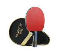 Paddle per ping pong, struttura in legno a sette strati con gomma adesiva per superficie e manico ergonomico per adolescenti giochi indoor (manico corto)