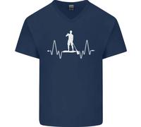 Paddle Pulse Pagaia Carta D'Imbarco Ecg Uomo Scollo A V Cotone T-Shirt