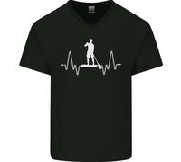 Paddle Pulse Pagaia Carta D'Imbarco Ecg Uomo Scollo A V Cotone T-Shirt