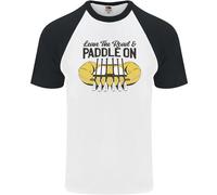 Paddle Su Rafting Bianco Dinghy Divertente T-Shirt S/S Da Uomo