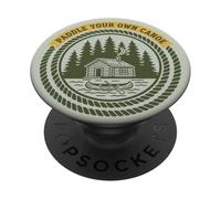 Paddle Your Own Canoa Retro Cabin Outdoor PopSockets PopGrip Adesivo