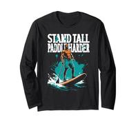 Paddleboarding Stand Tall Paddle Harder Maglia a Manica