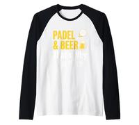 Padel & Beer Ecco perché Sono Qui Divertente Giocatore di Paddle Maglia con Maniche Raglan