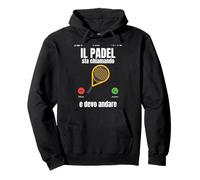 Padel Divertente Giocatore Paddle Racchetta Chiama Felpa con Cappuccio