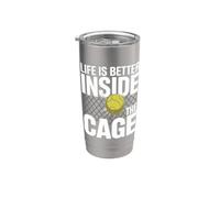 Padel Doppio Life Is Better Inside The Cage Padel Bicchiere termico in acciaio inox doppia parete
