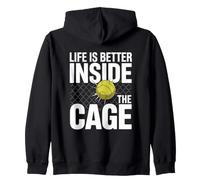 Padel Doppio Life Is Better Inside The Cage Padel Felpa con Cappuccio
