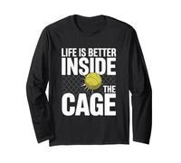 Padel Doppio Life Is Better Inside The Cage Padel Maglia a Manica