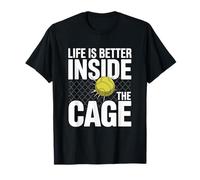 Padel Doppio Life Is Better Inside The Cage Padel Maglietta