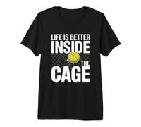 Padel Doppio Life Is Better Inside The Cage Padel Maglietta Premium