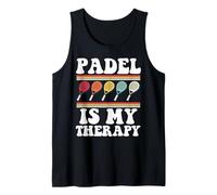 Padel Is My Therapy Retro Paddle Tennis Giocatore Sport Canotta