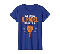Padel Mi aspetta Divertente Giocatore Paddle Racchetta Maglietta, Donna, Blu Reale, XS