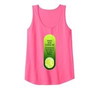 Padel Mini Tennis su Steroidi Divertente Giocatore di Sport Paddle Canotta, Donna, Rosa Fluo, L