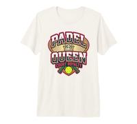 Padel Queen Court Royalty Racchette Crown Design Maglietta Premium