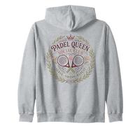 Padel Queen Social Club Serve Smash Repeat Design Felpa con Cappuccio