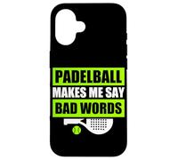 Padelball makes me say bad words divertente padelball giocatore Custodia per iPhone 16