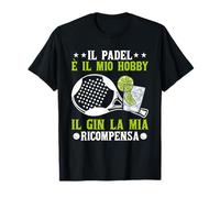 Padelista Giocatori Padel Tennis Divertente Padel & Gin Maglietta