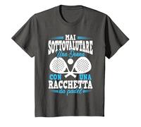 Padelista Padel Paddle Tennis Donne Maglietta, Bambini, Asfalto, 12 Anni