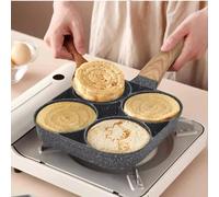 Padella a 4 Fori Antiaderente Rivestimento In Pietra Per Cucina Casa Uova Crepes
