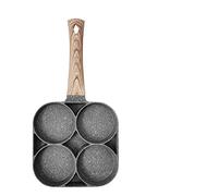 Padella a quattro fori padella per frittata ispessita padella antiaderente uova pancake bistecca padella cottura uova prosciutto padelle per la colazione pentole (colore: 2 fori) (2 fori) (2 fori)