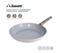 Zanetti, Padella Origin Diametro 20 cm, Rivestimento in Ceramica, Antiaderente Alta Qualità, Fondo Alto Spessore, Cucina Sana e Naturale, Manico Ergonomico Soft Touch, Adatta per Induzione