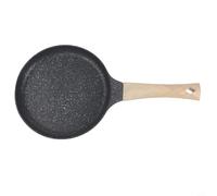 Padella antiaderente costruita in lega di alluminio per pancake, crepes e bistecca uova, adatta a tutti i fornelli, inclusa l'induzione (nero, 20 cm)