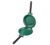 Padella Antiaderente Doppia Faccia 19cm, Pancake Maker Universale, Padella Double Face Rotonda per Uova, Toast, Omelette - Utensile da Cucina Compatibile con Tutti i Piani Cottura