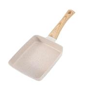 Padella antiaderente for frittata giapponese, rettangolare, con manico antiscottatura staccabile, adatta a tutti i fornelli(3pcs White Set)