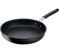 Lagostina Tempra, Padella 24cm con Rivestimento in Titanium Antiaderente Antigraffio, Fondo in Acciaio Inox, Manico Rivettato in Acciaio e Silicone, per Tutte le Fonti di Calore Inclusa Induzione