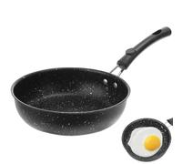 Padella Antiaderente, Mini padella, antiaderente, piccola padella a induzione, antiaderente, Alta Resistenza, Mini Medical Stone Padella per friggere profonda, nero, Diametro 14CM