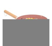 Padella Antiaderente - Padella da Cucina per Cucinare - Accessori Cucina con Manico Legno per Piastre a Induzione Vetroceramica Utilizzo Domestico Picnic Familiari