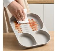 Padella antiaderente padella di uovo divisa fritta per uovo di prosciutto