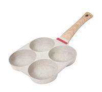 Padella antiaderente per uova 4 tazze, coperchio ribaltabile