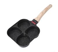 Padella antiaderente per uova multi tazza con funzione di cambiamento di colore sensibile alla temperatura e struttura in alluminio per una compatibilità uniforme con calore e stufa (quattro fori neri