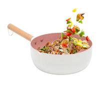 Padella Antiaderente Per Uova | Padella In Ceramica Per Tutti I Fuochi,Accessori Cucina con Manico Legno per Piastre a Induzione Vetroceramica Utilizzo Domestico Picnic Familiari