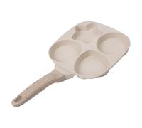 Padella antiaderente pronta a induzione con quattro spazi di cottura per pasti efficienti (beige)
