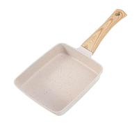 Padella antiaderente Tamagoyaki for frittata, rettangolare, con manico antiscottatura staccabile, adatta a tutti i fornelli(White)