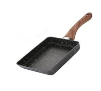 Padella antiaderente verde giapponese Tamagoyaki for frittate, in lega di alluminio, for pancake e uova, 15 * 15 15 * 20 cm, pentole da cucina(Black 13x18cm)