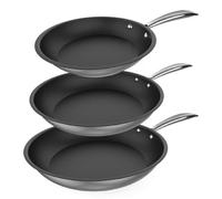 Cecotec Set di padelle Polka Classy 20-24-28 Bucket Set Steel Diametro 20-24-28 cm, Acciaio Inox 18/10, Rivestimento Antiaderente, Manico Rivettato, Adatto a tutti i tipi di Cucina