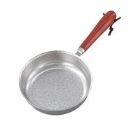 Padella compatta con fondo piatto con design a fiocco di neve, realizzata in acciaio inossidabile 304, adatta per friggere uova, bistecche e varie esigenze di cottura quotidiane (12 cm)