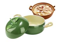 Padella Con Coperchio Pratico Multiuso Antiaderente A Forma Di Frutto | Pentola Per Cucina A Induzione Per Cucina Domestica, Ristorante, Pasta, Zuppa, Spaghetti, Brodi E Risotti Avocado E
