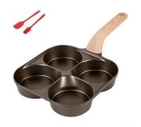 Padella da cucina a quattro fori per cucinare uova, gnocchi, hamburger e altro ancora, senza rivestimento, supporta una sana preparazione a basso contenuto di olio e un lavaggio rapido dopo l'uso